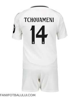 Real Madrid Aurelien Tchouameni #14 Echipament de Fotbal Replică 2024-25 Copii Acasa (+ Șorturi)
